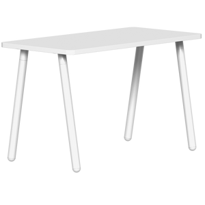 SitOnIt Reya Desk with Angled Metal Legs - Work From Home Series, White top and legs SitOnIt Reya Desk with Angled Metal Legs - Work From Home Series, White top and legs