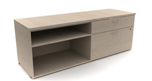 Hon Mod Low Credenza, Desert Oak Laminate Finish Hon Mod Low Credenza, Desert Oak Laminate Finish