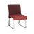 Lesro Waterfall Armless Guest Chair with Sled Base, Reframe Nebbiolo Seat Back Upholstery, Dillon Vinyl Cordovan Upholstery, Silver Frame Finish, 3/4 Front View Lesro Waterfall Armless Guest Chair with Sled Base, Reframe Nebbiolo Seat Back Upholstery, Dillon Vinyl Cordovan Upholstery, Silver Frame Finish, 3/4 Front View