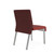 Lesro Waterfall Armless Guest Chair, Reframe Nebbiolo Seat Back Upholstery, Dillon Vinyl Cordovan, Silver Frame Finish, 3/4 Rear View Lesro Waterfall Armless Guest Chair, Reframe Nebbiolo Seat Back Upholstery, Dillon Vinyl Cordovan, Silver Frame Finish, 3/4 Rear View