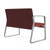 Lesro Waterfall Loveseat with Sled Base, Reframe Nebbiolo Seat Back Upholstery, Dillon Vinyl Cordovan Upholstery, Silver Frame Finish, 3/4 Rear View Lesro Waterfall Loveseat with Sled Base, Reframe Nebbiolo Seat Back Upholstery, Dillon Vinyl Cordovan Upholstery, Silver Frame Finish, 3/4 Rear View