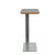 Lesro Waterfall Personal Table, Laminate Top in Sarum Twill, Silver Frame Finish, Side View Lesro Waterfall Personal Table, Laminate Top in Sarum Twill, Silver Frame Finish, Side View