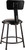 6200 Series 18" Heavy Duty Vinyl Padded Steel Stool, black frame with black seat pad and backrest  6200 Series 18" Heavy Duty Vinyl Padded Steel Stool, black frame with black seat pad and backrest