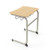 Intellect Wave® Cantilever Student Desk with a Maple Plastic top and Champagne Metallic frame; optional book baskett  Intellect Wave® Cantilever Student Desk with a Maple Plastic top and Champagne Metallic frame; optional book baskett