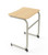 Intellect Wave® Cantilever Student Desk with a Maple Plastic top and Champagne Metallic frame  Intellect Wave® Cantilever Student Desk with a Maple Plastic top and Champagne Metallic frame
