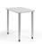 Ruckus Rectangular Fixed Height Post Leg Desk with Frosty White Laminate Top and Silver Legs Ruckus Rectangular Fixed Height Post Leg Desk with Frosty White Laminate Top and Silver Legs