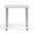 Ruckus Rectangular Fixed Height Post Leg Desk with Frosty White Laminate Top and Silver Legs Ruckus Rectangular Fixed Height Post Leg Desk with Frosty White Laminate Top and Silver Legs