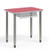 Ruckus Rectangular Fixed Height Post Leg Desk with Hollyberry Laminate Top and Champagne Legs, Optional Book Box Ruckus Rectangular Fixed Height Post Leg Desk with Hollyberry Laminate Top and Champagne Legs, Optional Book Box