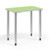 Ruckus Rectangular Fixed Height Post Leg Desk with Island Laminate Top and Silver Legs Ruckus Rectangular Fixed Height Post Leg Desk with Island Laminate Top and Silver Legs