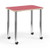 Ruckus Rectangular Fixed Height Post Leg Desk with Hollyberry Laminate Top and Champagne Legs and Casters Ruckus Rectangular Fixed Height Post Leg Desk with Hollyberry Laminate Top and Champagne Legs and Casters