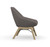 9to5 Seating Jax Mid Back Lounge Chair with Wood Legs, Byte Pewter Upholstery, Maple Frame, Side View 9to5 Seating Jax Mid Back Lounge Chair with Wood Legs, Byte Pewter Upholstery, Maple Frame, Side View