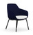9to5 Seating Lily 4 Legged Guest with Contrasting Seat and Back Upholstery, Black Legs, 3/4 Front View 9to5 Seating Lily 4 Legged Guest with Contrasting Seat and Back Upholstery, Black Legs, 3/4 Front View