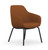 9to5 Seating Lily 4 Legged Guest with Pauly Vinyl Camel Upholstery, Black Legs, 3/4 Front View 9to5 Seating Lily 4 Legged Guest with Pauly Vinyl Camel Upholstery, Black Legs, 3/4 Front View