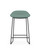 9to5 Seating Lily Stool, Beeline Vinyl Geyser Upholstery, Black Frame, Front View 9to5 Seating Lily Stool, Beeline Vinyl Geyser Upholstery, Black Frame, Front View