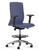 9to5 Core Stool with Weight Balanced Synchro Tilt, Canter Vinyl Ink Upholstery, 8 Way Adjustable Arms, Polished Aluminum Base, 3/4 Front View 9to5 Core Stool with Weight Balanced Synchro Tilt, Canter Vinyl Ink Upholstery, 8 Way Adjustable Arms, Polished Aluminum Base, 3/4 Front View