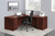 Leather Tuxedo Design Executive High Back in desk suite setting Leather Tuxedo Design Executive High Back in desk suite setting