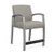 SitOnIt Aviera Hip Chair in Optima Vinyl Pewter with Sliver Frame, Fog Armcap