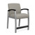 SitOnIt Aviera Hip Chair in Optima Vinyl Pewter with Sliver Frame, Black Armcap