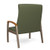 SitOnIt Aviera 30" High Back Patient Chair in Element Vinyl Peridot, Taupe Frame and Wood Cherry Armcaps, Optional Power Module