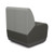 SitOnIt Pasea Single Seat, Dash Dove Back and Optima Obsidian Seat Upholsteries