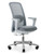 HAG SoFi Mesh Quickship Tasker quickship with light grey mesh, light grey seat and silver base, 3/4 Front View