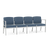 Lesro Amherst Steel 4 Seat Sofa, Connelly Bluejay Upholstery, Silver Frame Finish, 3/4 Front View Lesro Amherst Steel 4 Seat Sofa, Connelly Bluejay Upholstery, Silver Frame Finish, 3/4 Front View