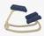 Varier balans Kneeling Chair Natural Ash Frame Revive Blue fabric, Side View