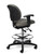 Classic Vinyl Healthcare Stool with Height Adjustable Arms and Footring, rear Classic Vinyl Healthcare Stool with Height Adjustable Arms and Footring, rear