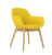 Jest Guest Chair in Canary, side view Jest Guest Chair in Canary, side view