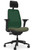 AMQ Personality Plus Black Frame Task Chair, Jungle Mesh and Oregano Seat Upholstery, Black Base, Optional Headrest, 3/4 Front View AMQ Personality Plus Black Frame Task Chair, Jungle Mesh and Oregano Seat Upholstery, Black Base, Optional Headrest, 3/4 Front View