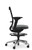 Personality Plus Black Frame Stool, Grey Mesh and Alpine Seat Upholstery, Optional Polished Base and Arms, Side View