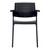 Global Sonic Stacker, Carton of 2, Black with Black Frame, Optional Fixed Arms, Front View