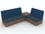 AIS LB Lounge Mid Back 3x2 L with Closed Base and Corner Table, Mirage Ocean and Stamper Atlantic Upholstery, Aimtoo Savatre Laminate on Powered Calibrate Table AIS LB Lounge Mid Back 3x2 L with Closed Base and Corner Table, Mirage Ocean and Stamper Atlantic Upholstery, Aimtoo Savatre Laminate on Powered Calibrate Table