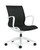 Global Solar Medium Back Auto Adjust Quick Ship, Alabaster Frame and Base, Midnight Mesh, 3/4 Front View