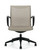 Global Solar Medium Back Auto Adjust Quick Ship, Asphalt Frame and Base, Dove Mesh, Front View