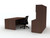 AIS Calibrate Standalone Desk with Credenza and Optional Hutch, Rain Cloud Tackboard, Corporate Walnut Laminate AIS Calibrate Standalone Desk with Credenza and Optional Hutch, Rain Cloud Tackboard, Corporate Walnut Laminate