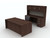AIS Calibrate Standalone Desk with Credenza and Optional Hutch, Rain Cloud Tackboard, Corporate Walnut Laminate AIS Calibrate Standalone Desk with Credenza and Optional Hutch, Rain Cloud Tackboard, Corporate Walnut Laminate