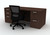 AIS Calibrate Double Pedestal Desk in Corporate Walnut Laminate AIS Calibrate Double Pedestal Desk in Corporate Walnut Laminate