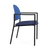 Chat Healthcare Guest Chair with Cobalt Poly Back, Archetype Admiral Upholstery, Black Frame and Armcaps Chat Healthcare Guest Chair with Cobalt Poly Back, Archetype Admiral Upholstery, Black Frame and Armcaps