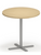 Avon Round Cafe Table with Walnut Laminate and Black Base, 30" Height Avon Round Cafe Table with Walnut Laminate and Black Base, 30" Height