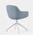 Branch Guest Chair, Upholstered in Ribbed Smoke Blue, rear view Branch Guest Chair, Upholstered in Ribbed Smoke Blue, rear view