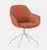 Branch Guest Chair, Upholstered in Burnt Orange Branch Guest Chair, Upholstered in Burnt Orange