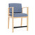 Lesro Amherst Wood Hip Chair, Chambray Vinyl Light Navy Upholstery, Natural Frame Finish, 3/4 Front View Lesro Amherst Wood Hip Chair, Chambray Vinyl Light Navy Upholstery, Natural Frame Finish, 3/4 Front View