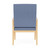 Lesro Amherst Wood High Back Oversize Patient Chair, Chambray Vinyl Light Navy Upholstery, Natural Frame Finish, Rear View Lesro Amherst Wood High Back Oversize Patient Chair, Chambray Vinyl Light Navy Upholstery, Natural Frame Finish, Rear View