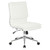 Office Chairs USA Mid Back Armless Manager Chair with Chrome Finish, White, 3/4 Front View Office Chairs USA Mid Back Armless Manager Chair with Chrome Finish, White, 3/4 Front View