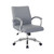 Office Chairs USA Executive Faux Leather Low Back with Padded Arms, Grey, 3/4 Front View
