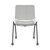 SitOnIt Upholstered Flyte Stacking Nester, Dash Cloud Upholstery, White Shell, Black Frame and Casters, Rear View SitOnIt Upholstered Flyte Stacking Nester, Dash Cloud Upholstery, White Shell, Black Frame and Casters, Rear View