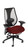 tCentric Hybrid Mesh Back Task Chair with Black Frame, Upholstered in NyMatrix Red, 3/4 Front View