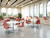 KFI Studios Imme Stacker adds a pop of color to a cafeteria KFI Studios Imme Stacker adds a pop of color to a cafeteria