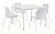 KFI Studios Breakroom Bundle with 42" Dailey Table White Top and Frame, 4 Imme Chairs with White Shell and Frame KFI Studios Breakroom Bundle with 42" Dailey Table White Top and Frame, 4 Imme Chairs with White Shell and Frame